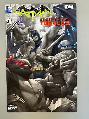 Buy Batman Tmnt #1 Teenage Mutant Ninja Turtles B&W Sketch Variant Artgerm Rare • 79.95£