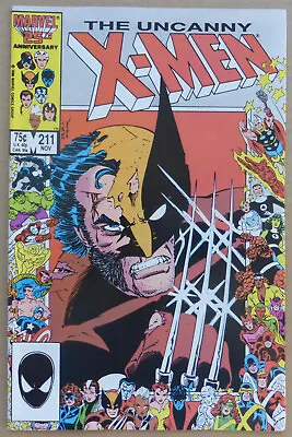 Buy The Uncanny X-men #211, Great  Wolverine  Cover, High Grade Nm- • 12.50£