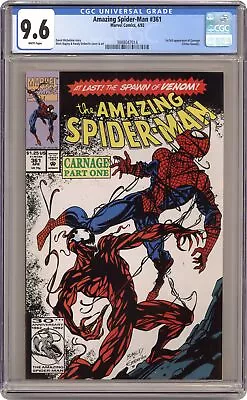 Buy Amazing Spider-Man #361 1st Printing CGC 9.6 1992 3888047014 1st Carnage • 255.85£