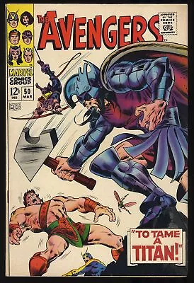 Buy Avengers #50 VF- 7.5 Typhon, Zeus And Ares Appearance! Marvel 1968 • 30.38£