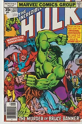 Buy Marvel Comics Incredible Hulk #227 (1978) 1st Print F • 8.95£
