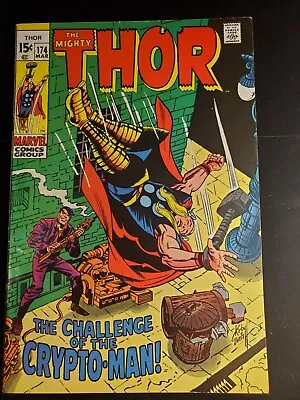 Buy The Mighty Thor 174, Marvel Comics 1970, Stan Lee & Jack Kirby, Crypto-Man • 17.81£
