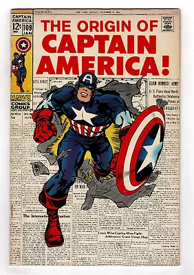 Buy Captain America 109   Origin Captain America Retold   Classic Kirby Cover • 80.31£