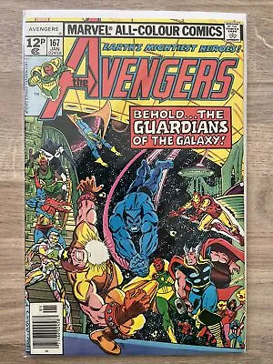 Buy Marvel Comics The Avengers #167 1978 Bronze Age 1st Meet Avengers And Guardians • 29.99£