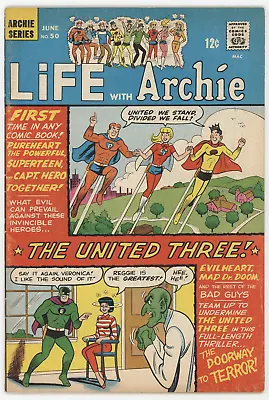 Buy Life With Archie 50 Archie 1965 FN Pureheart United Three Betty Veronica Evilhea • 17.35£