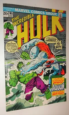 Buy Hulk #165 Trimpe Classic  Aquon 9.0 White Pages 1973 • 21.96£