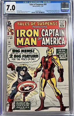 Buy Tales Of Suspense 59 (Marvel, 1964)  CGC 7.0 OWP-WP **1st Appearance Jarvis** • 278.92£
