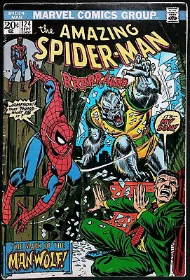Buy Amazing Spider Man #124 *Key Issue* 1st Appearance Of Man-Wolf Mid Grade Range • 79.18£
