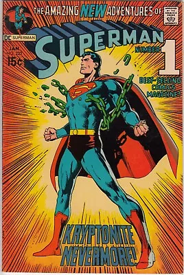 Buy Superman #233, Kryptonite Nevermore!, Neal Adams And Denny O'Neil, 1971 VF+ 8.5 • 232.59£