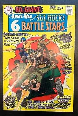 Buy (1968) Our Army At War #190! 80 Page Giant! Sgt Rock! Joe Kubert Art! • 31.62£