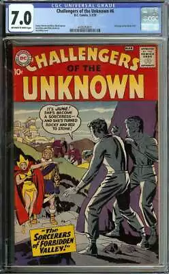 Buy Challengers Of The Unknown #6 Cgc 7.0 Ow/wh Pages // Ad For Flash #105 Dc 1959 • 265.41£