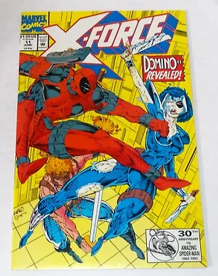 Buy X-FORCE #11 Deadpool FIRST APPEARANCE DOMINO EXC CONDITION Marvel Comic X-men 92 • 23.72£