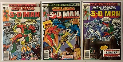 Buy Marvel Premiere Comics Run #35-37 3-D Man 3 Diff 6.0 (1977) • 5.92£
