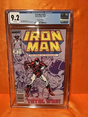 Buy Iron Man #225 Armor Wars Begins Rare Newsstand 987 CGC 9.2 Marvel Key Avengers • 55.25£