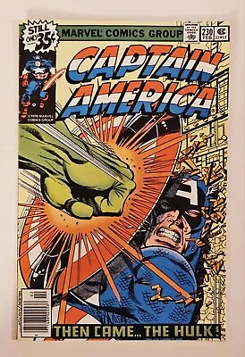 Buy Marvel Captain America Comic #230, 1978, Hulk, Iconic Cover, In Nice Condition! • 32.56£