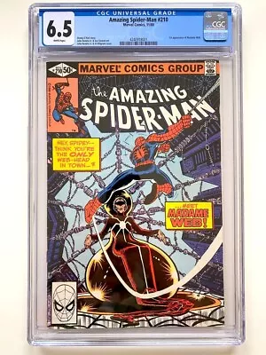 Buy AMAZING SPIDER-MAN #210 CGC 6.5 (1980) 1st Appearance Madame Web • 54.55£