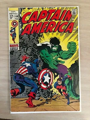 Buy Captain America #110. NM- 1st Madam Hydra, Hulk Cross-over.  Feb 1969 • 200£