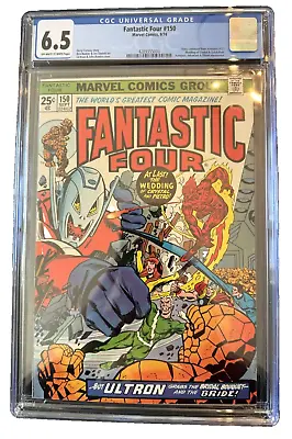 Buy Fantastic Four #150  Fn+ 6.5  Cgc   Crystal And Quicksilver Wedding  • 37.16£