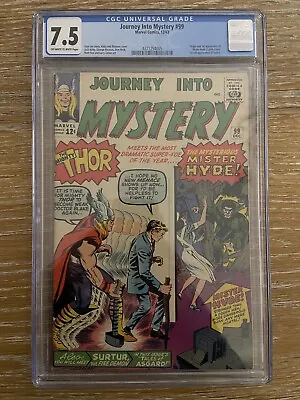 Buy Journey Into Mystery 99 CGC 7.5 OW/W, 1st Mister Hyde, 1st Surtur • 405.46£