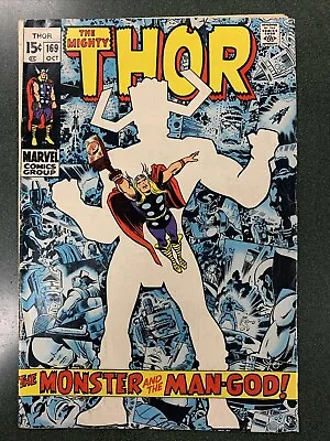 Buy Thor #169 (Marvel, 1969) Origin Of Galactus 1st Creeping Plague Jack Kirby VG- • 59.38£