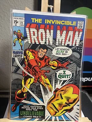 Buy Iron Man #21 1970 Marvel Comics 1st App Crimson Dynamo III (Alex Niven) • 8.44£