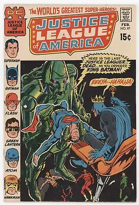 Buy Justice League Of America 87 DC 1971 VF Superman Batman Flash Hawkman Green Lant • 21.81£