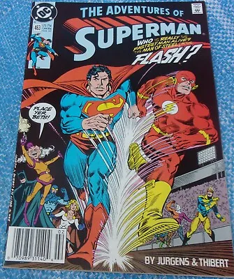 Buy Adventures Of Superman #463 DC Comics February 1990 Races Against The Flash • 19.77£