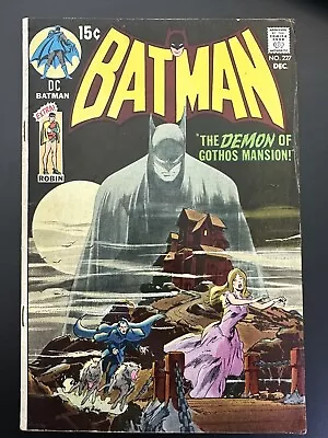 Buy Batman #227 FN- Neal Adams Cover The Demon Of Gothos Mansion!  (DC 1970) • 519.59£