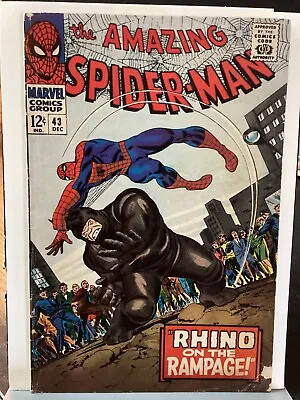 Buy Amazing Spider-man #43 Marvel 1966 Silver Age 3rd/origin Rhino / Mary Jane Date • 78.83£