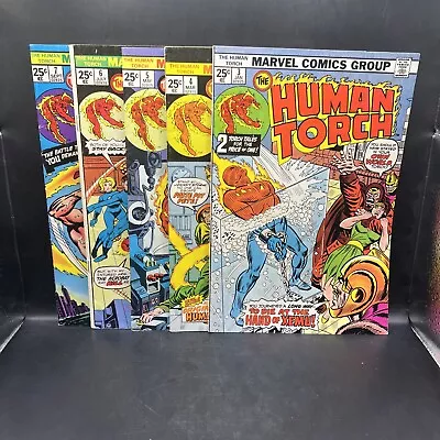 Buy Human Torch (1974 Series) #’s 3 4 5 6 & 7. 5 Book Lot Marvel Comics (A15) • 20.05£