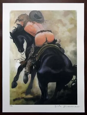 Buy Milo Manara -   Horsewoman   Original And Full Signed - P.A. -Rare! • 170.81£