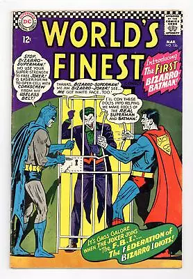 Buy World's Finest #156 VG- 3.5 1966 1st App. Bizarro Batman • 32.78£