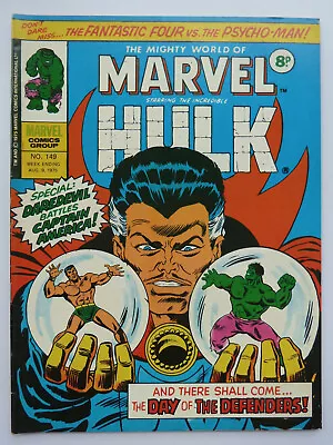 Buy Mighty World Of Marvel #149 - Hulk - Marvel UK Comic - 9 August 1975 VF- 7.5 • 5.99£
