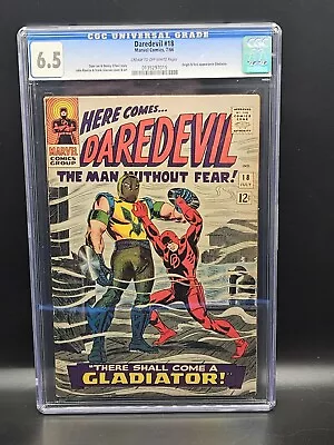 Buy Cgc 6.5 Daredevil #18 1966 Comic Book 1st Appearance Gladiator Melvin Potter Lee • 119.93£