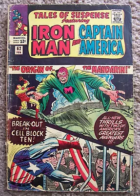 Buy TALES OF SUSPENSE #62 Iron Man/Cap  Mandarin Origin    GD/VG • 31.18£