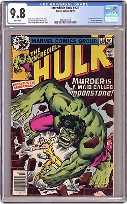 Buy Incredible Hulk #228 CGC 9.8 1978 3863001014 1st App. Moonstone • 359.78£