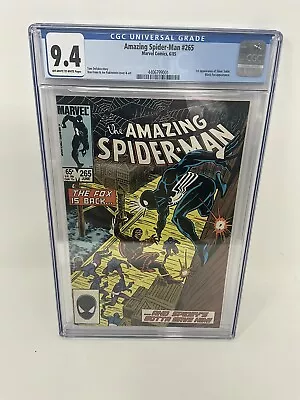 Buy Amazing Spider-man #265 Cgc Nm 9.4 1st App Silver Sable 1985 • 63.24£