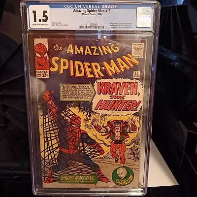 Buy Amazing Spider-Man 15 CGC 1.5 1st Kraven The Hunter • 325.73£
