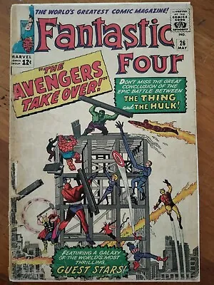 Buy Fantastic Four 26 May 1964 Hulk Vs Thing Part 2 Avengers Crossover Key Complete  • 59.30£