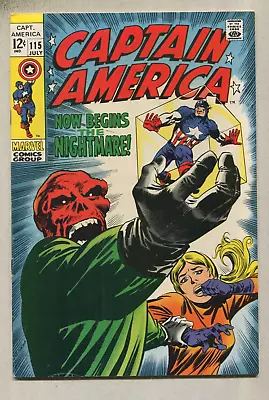 Buy Captain America #115 FN/VF Now Begins The Nightmare Marvel Comics   SA • 35.54£