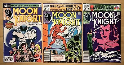 Buy Moon Knight #1, #13, #14 - 1981 Marvel Bronze Age Comic Book Lot • 42.66£