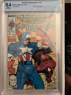 Buy Amazing Spider-Man #323 CBCS 9.4 White Pages 1989 Marvel Comics Todd McFarlane • 47.31£