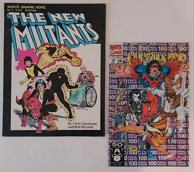 Buy Marvel Graphic Novel#4 & New Mutants# 100 (1st App Of New Mutants & X-Force) • 25.23£