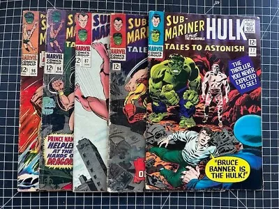 Buy Marvel Tales To Astonish #77,82,87,94,96 Hulk Sub-Mariner • 39.42£