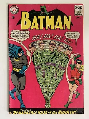 Buy Batman #171 3.0 Gd/vg 1965 1st Silver Age Riddler Appearance Dc Comics • 280.17£