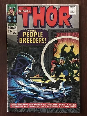 Buy THE MIGHTY THOR #134 Marvel 1966  1st App. Of High Evolutionary GOTG3! FN/FN+ • 132.10£
