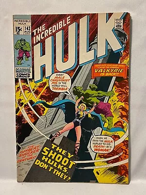 Buy 1971 Marvel The Incredible Hulk #142 Comic Book 15 Cent Valkyrie Appearance • 22.50£