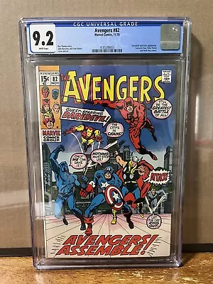 Buy Avengers #82 CGC 9.2  1970  Assemble Aries Fantastic Four Daredevil Peter Parker • 180.79£
