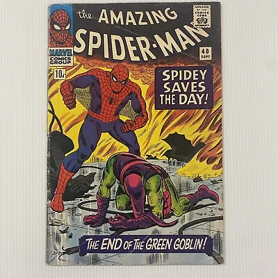 Buy Amazing Spider-Man #40 1966 Origin Of Green Goblin VG/FN Pence Copy • 192£
