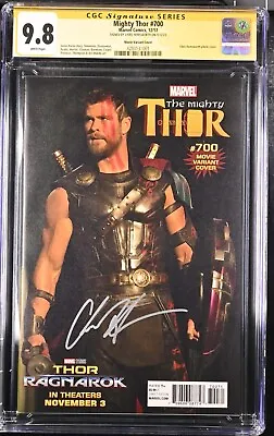 Buy Mighty Thor 700 Movie Photo Variant CGC 9.8 SS Signed By Chris Hemsworth • 1,577.47£